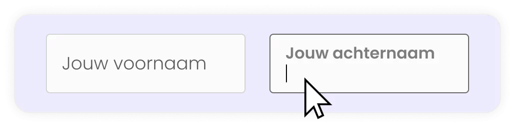 Floating labels invoerveld website
