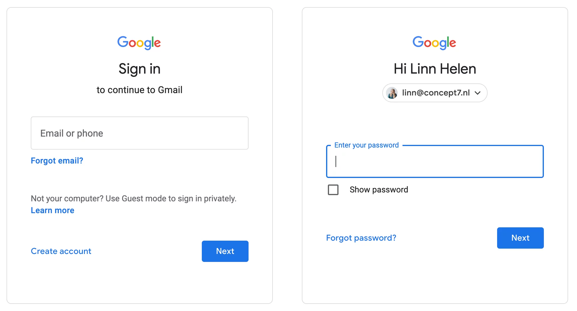 gmail inlog voorbeeld
