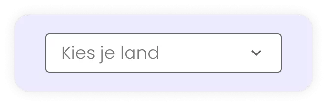 Inline label met drop down voorbeeld